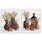Stupell Industries Rustic Jars of Flowers 2 pc Framed Giclee Wall Art Set Design by Cindy Jacobs